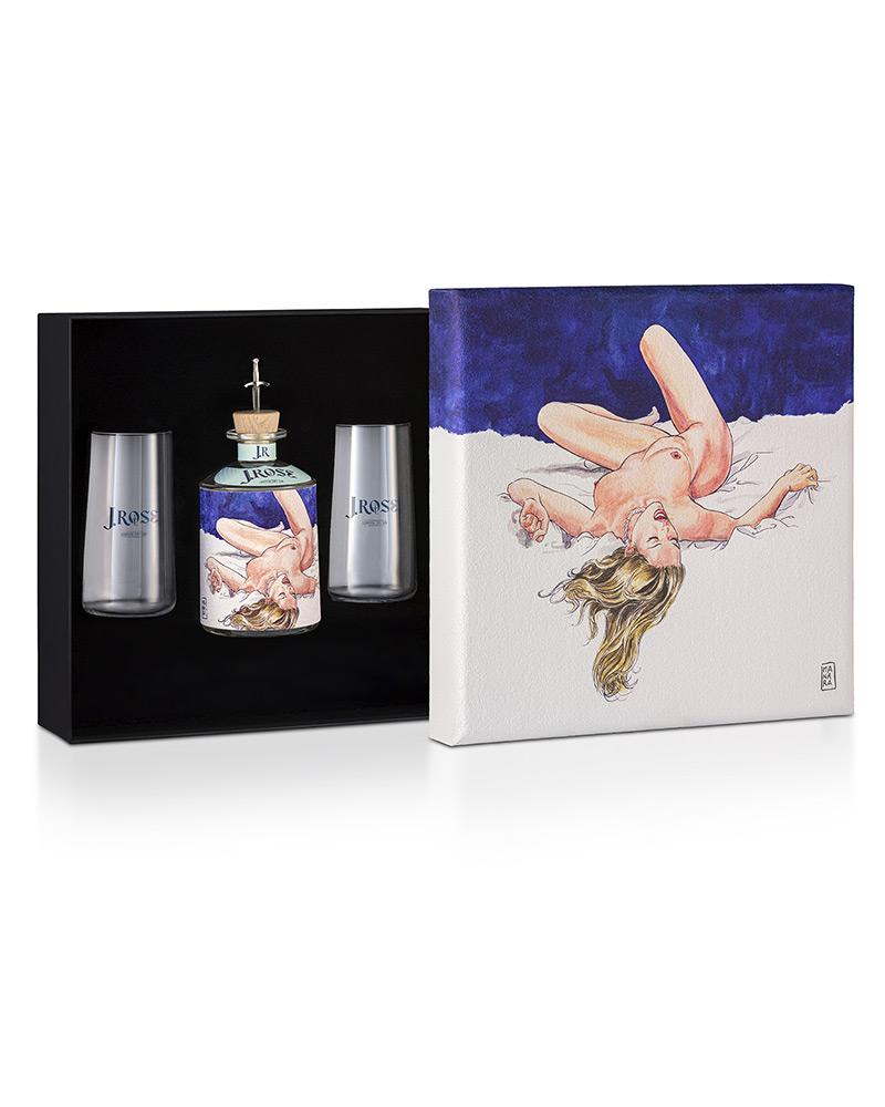 J. Rose Gift box Gin + 2 Bicchieri Luxury box 3
