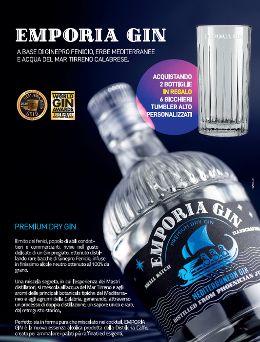 Promo Emporia dry gin + 6 Bicchieri