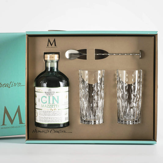 Mazzetti Gin Kit 2 Bicchieri e Bar Spoon