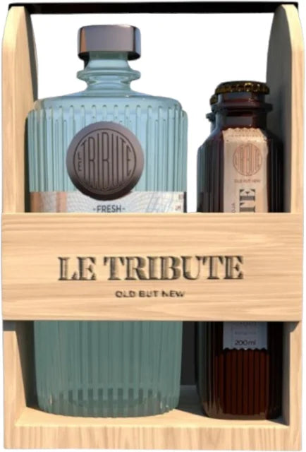 Le Tribute - Wooden Box Bottiglia 70 cl + 2 Tonic Water Le Tribute